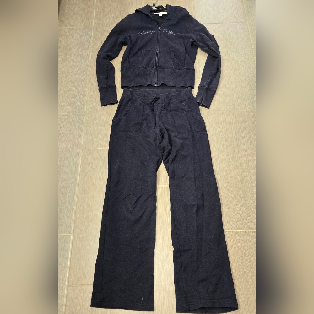 Black Hoodie and Sweatpants Set